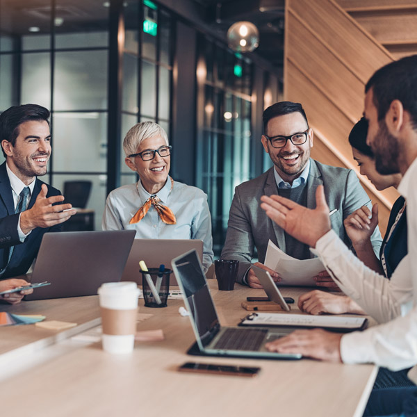 Lawyers in a team meeting in Ontario, Canada